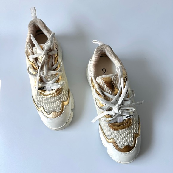 Christian Dior D-Connect Gold Mesh Sneaker - Picture 4 of 8